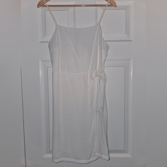 Nine West White Faux Wrap Dress | Size M - Picture 3 of 7